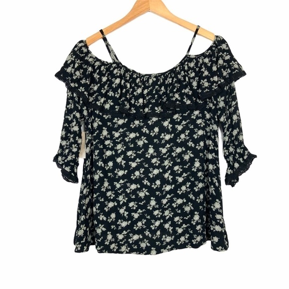 Ralph Lauren Denim Supply Floral Top Small Black - Picture 7 of 10